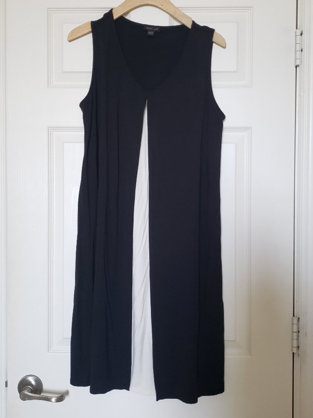 J. Jill Wearever Collection Women's Black White Dress - Size Medium - EUC
